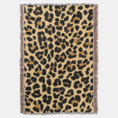 Leopard Print Throw Blanket Deken (Voorkant Verticaal)