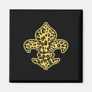 Leopard Print Trendy Mode Dierenpatroon Fleur Magneet