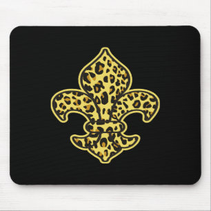 Leopard Print Trendy Mode Dierenpatroon Fleur Muismat