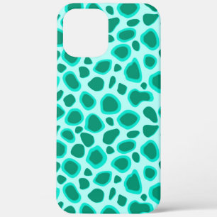 Leopard Print - Turquoise en Aqua iPhone 12 Pro Max Hoesje