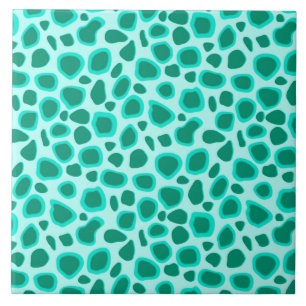 Leopard Print - Turquoise en Aqua Tegeltje
