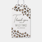 Leopard Print Verjaardagsfeestje Cadeaulabel (Voorkant)