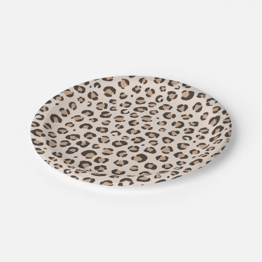 Leopard Print Verjaardagsfeestje Papieren Bordje (Gekanteld)