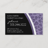 Leopard Print : Visitekaartje (Achterkant)