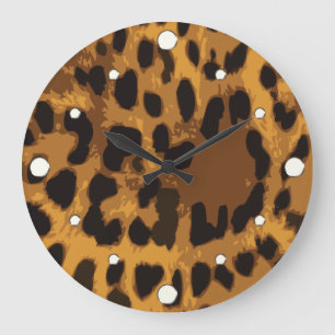Leopard Print wandklok Grote Klok