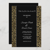 Leopard Print Wedding Invitation (Devant / Derrière)