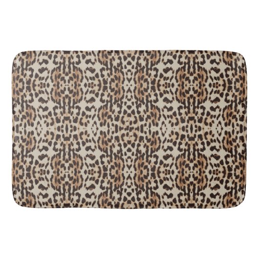 Leopard Print Wild Animal Badmat (Voorkant)