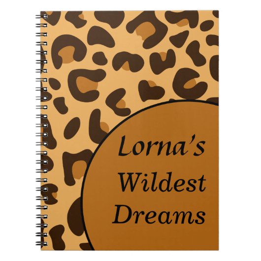 Leopard Print Wildest Dreams Spiral Journal Notitieboek (Voorkant)
