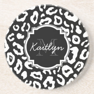 Leopard Print Zandsteen Onderzetter