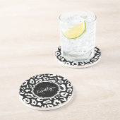 Leopard Print Zandsteen Onderzetter (Zijkant)