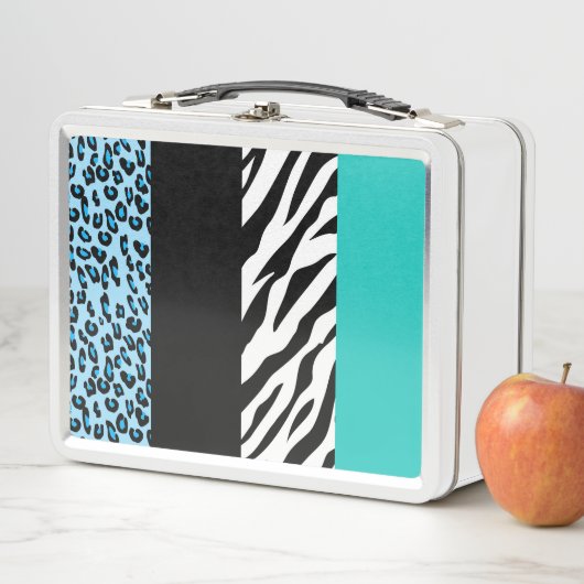 Leopard Print, Zebra Print, Animal Print, Blue (In situ)