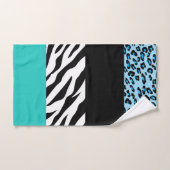 Leopard Print, Zebra Print, Animal Print, Blue Bad Handdoek (Handdoek)