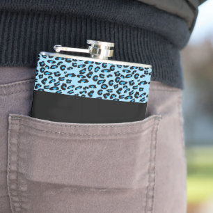 Leopard Print, Zebra Print, Animal Print, Blue Heupfles