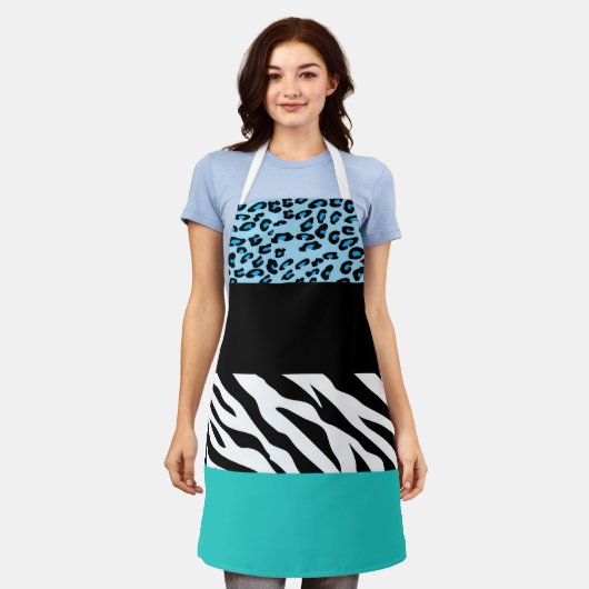 Leopard Print, Zebra Print, Animal Print, Blue Schort (Gedragen)