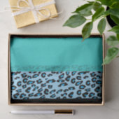 Leopard Print, Zebra Print, Animal Print, Blue Tissuepapier (Geschenk)
