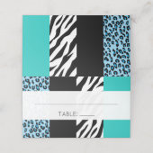 Leopard Print, Zebra Print, Animal Print, bruiloft (Buitenkant ongevouwen)