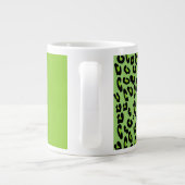 Leopard Print, Zebra Print, Animal Print, Green Extra Grote Beker (Achterkant)