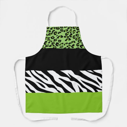 Leopard Print, Zebra Print, Animal Print, Green Schort (Voorkant)
