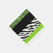 Leopard Print, Zebra Print, Animal Print, Green Servet (Hoek)