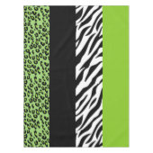Leopard Print, Zebra Print, Animal Print, Green Tafelkleed (Voorkant)
