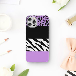 Leopard Print, Zebra Print, Animal Print, Paars iPhone 11 Hoesje