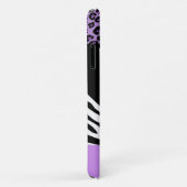 Leopard Print, Zebra Print, Animal Print, Paars Case-Mate iPhone Case (Achterkant/rechts)