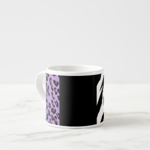Leopard Print, Zebra Print, Animal Print, Paars Espresso Kop