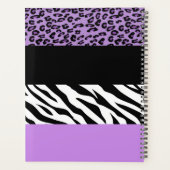Leopard Print, Zebra Print, Animal Print, Paars Planner (Achterkant)
