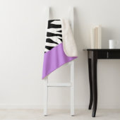 Leopard Print, Zebra Print, Animal Print, Paars Sherpa Deken (In situ)