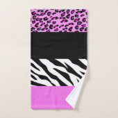 Leopard Print, Zebra Print, Animal Print, Roze Bad Handdoek (Handdoek)