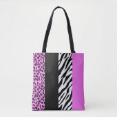 Leopard Print, Zebra Print, Animal Print, Roze Draagtas (Voorkant)
