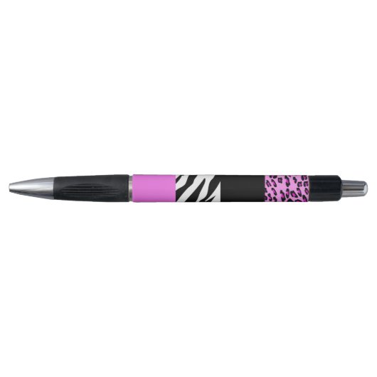 Leopard Print, Zebra Print, Animal Print, Roze Pen (Voorkant)