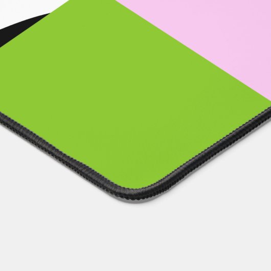 Leopard Print, Zebra Print, Green, Jouw naam Bureaumat (Hoek)