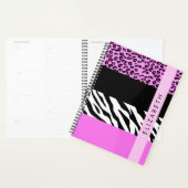 Leopard Print, Zebra Print, Roze, Jouw naam Planner (Display)