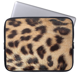 leopard print zie textuurtrendy laptop sleeve