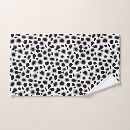 Leopard Print, zwart en wit Bad Handdoek (Handdoek)