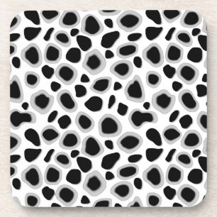 Leopard Print - zwart-wit Bier Onderzetter