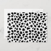 Leopard Print - zwart-wit Briefkaart (Voorkant / Achterkant)