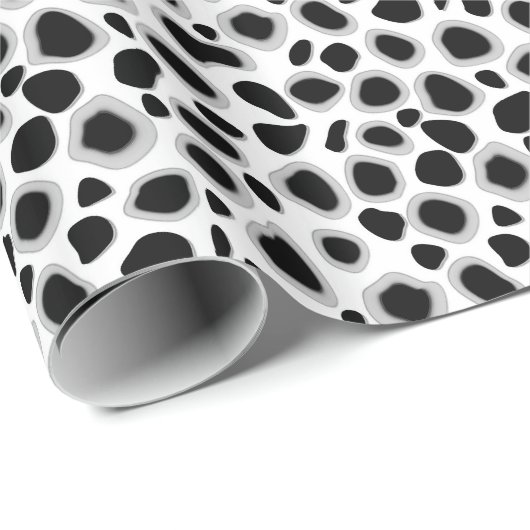 Leopard Print - zwart-wit Cadeaupapier (Rol Hoek)