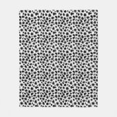 Leopard Print - zwart-wit Fleece Deken (Voorkant)