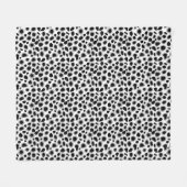 Leopard Print - zwart-wit Fleece Deken (Voorkant (Horizontaal))