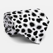 Leopard Print - zwart-wit Stropdas (Opgerold)
