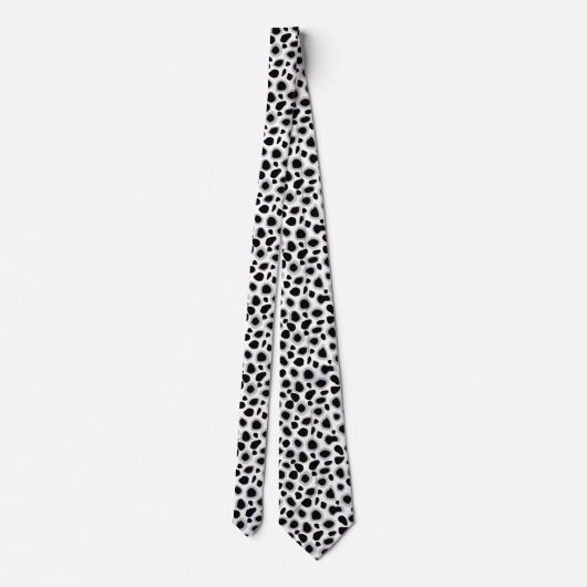 Leopard Print - zwart-wit Stropdas (Achterkant)