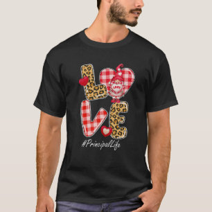 Leopard Pset Heart LOVE Principal Life Gnome Vale T-shirt