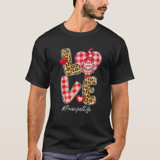 Leopard Pset Heart LOVE Principal Life Gnome Vale T-shirt