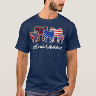 Leopard Pset Tooth Teeth Dental Assistant 4th of T-shirt