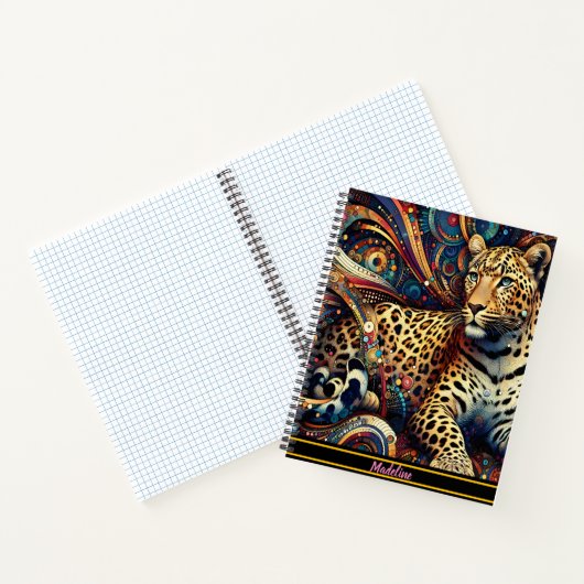 Leopard Pulse: Levendig Oerwoud Verrukking Notitieboek (Binnen)