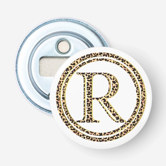 Leopard R Button Flesopener (Voorkant)