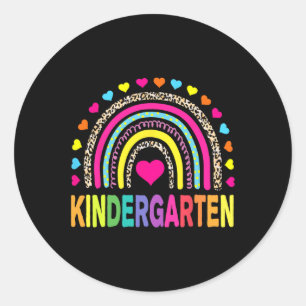 Leopard Rainbow Kindergarten Ronde Sticker