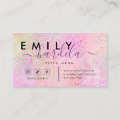 Leopard Rainbow Professional Salon Visitekaartje (Achterkant)